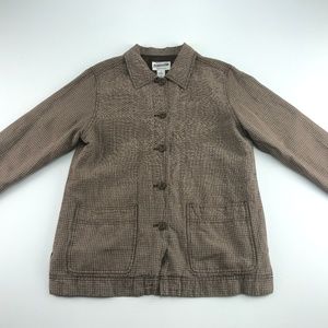 Pendleton  VTG Brown Plaid  Silk Blend Jacket 10